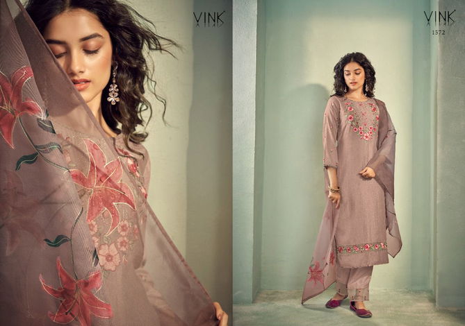 Vink Glamour 3 Fancy Printed Ethnic Wear Silk Ready Made Suit Collection